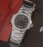 Patek Philippe Women's watches Nautilus 36mm Quartz Movement 316L Steel Silver Strap Watch